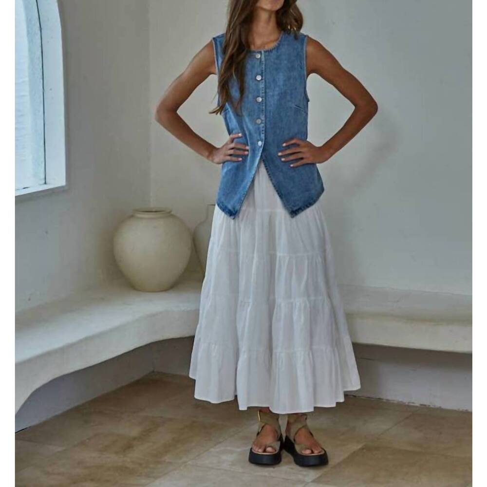 NEW BY TOGETHER stacey vest in denim